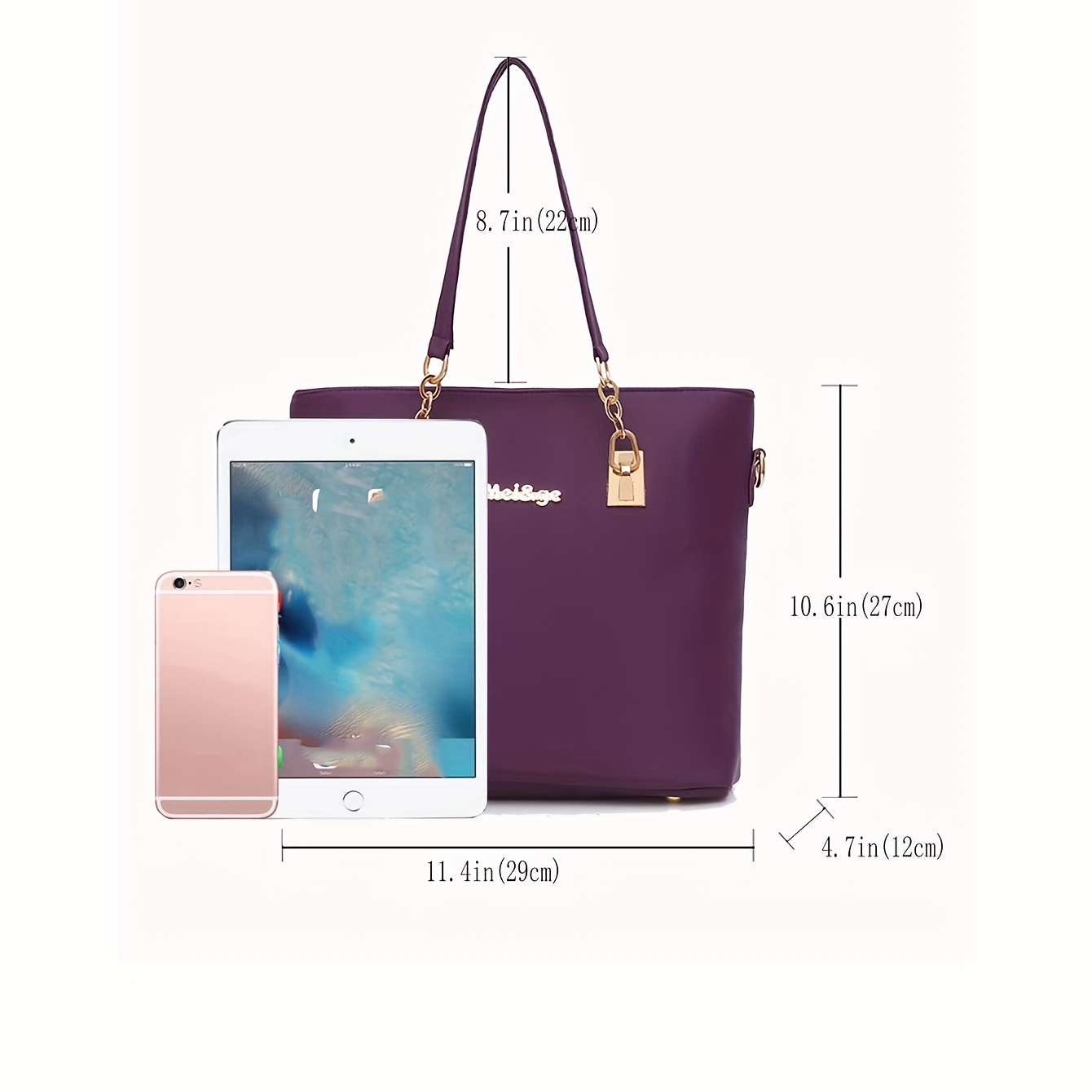 6pcs Elegant Tote Bag Set, Women's Trendy Tote Bag & Handbag