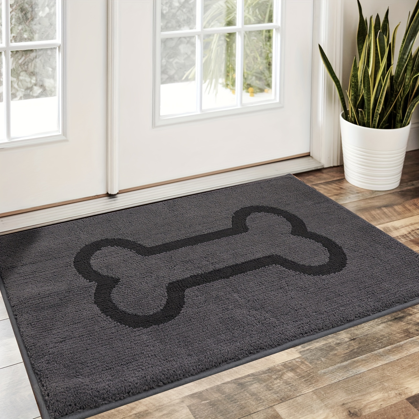 DEXI - Felpudo para puerta de entrada, alfombra de bienvenida, alfombra  interior, bajo perfil, antideslizante