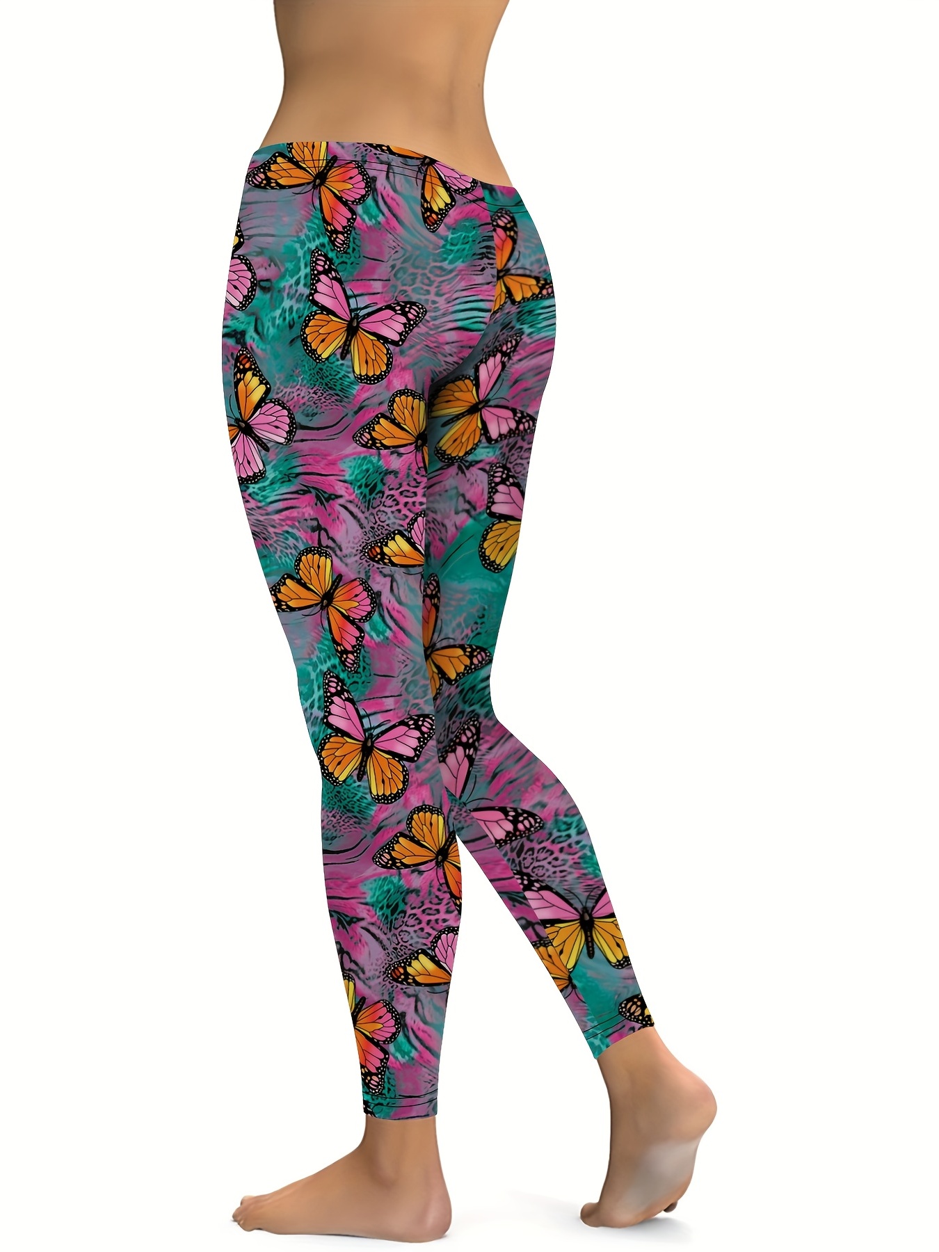 Women's Workout Leggings Yoga Trousers, Women's Butterfly Prints