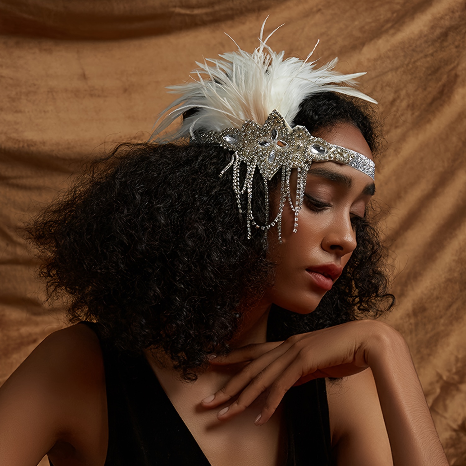 1920's Style Faux Feather Headband Bachelorette Party - Temu