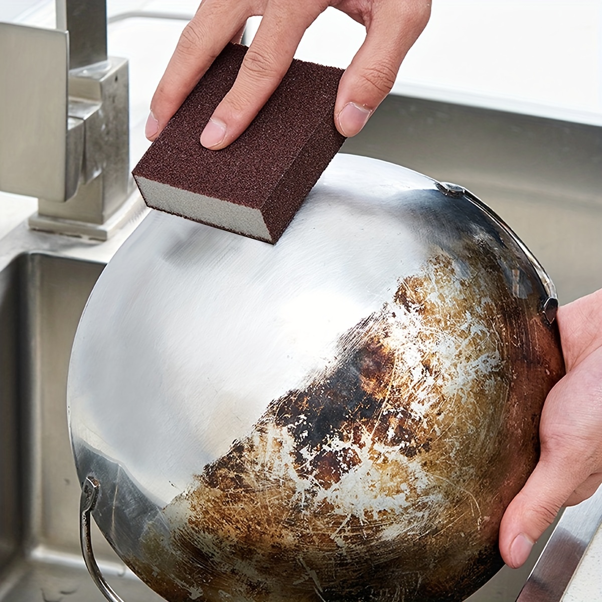 5/1pcs Black Magic Sponge Nano Emery Rust Remover Dish Brush Pot