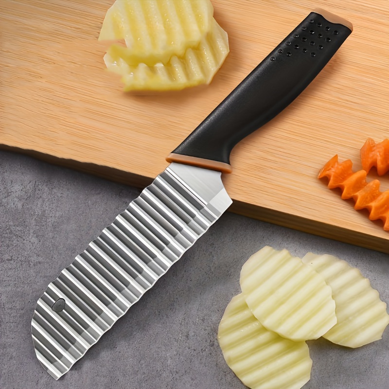 Crinkle Cutters Stainless Steel Waves French Fries - Temu