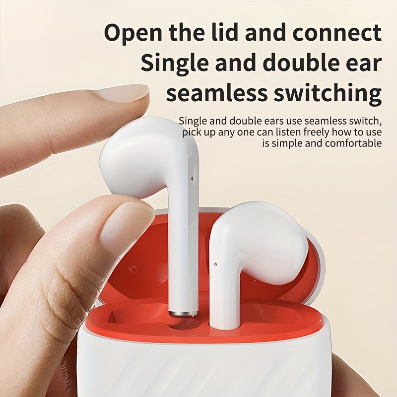 Fone de ouvido estéreo sem fio verdadeiro, TWS 5.3 Fones de ouvido sem fio Estéreo HD Música Som Fone de ouvido com estojo de carregamento sem fio Fones de ouvido estéreo In-ear Headpho_voghion.com