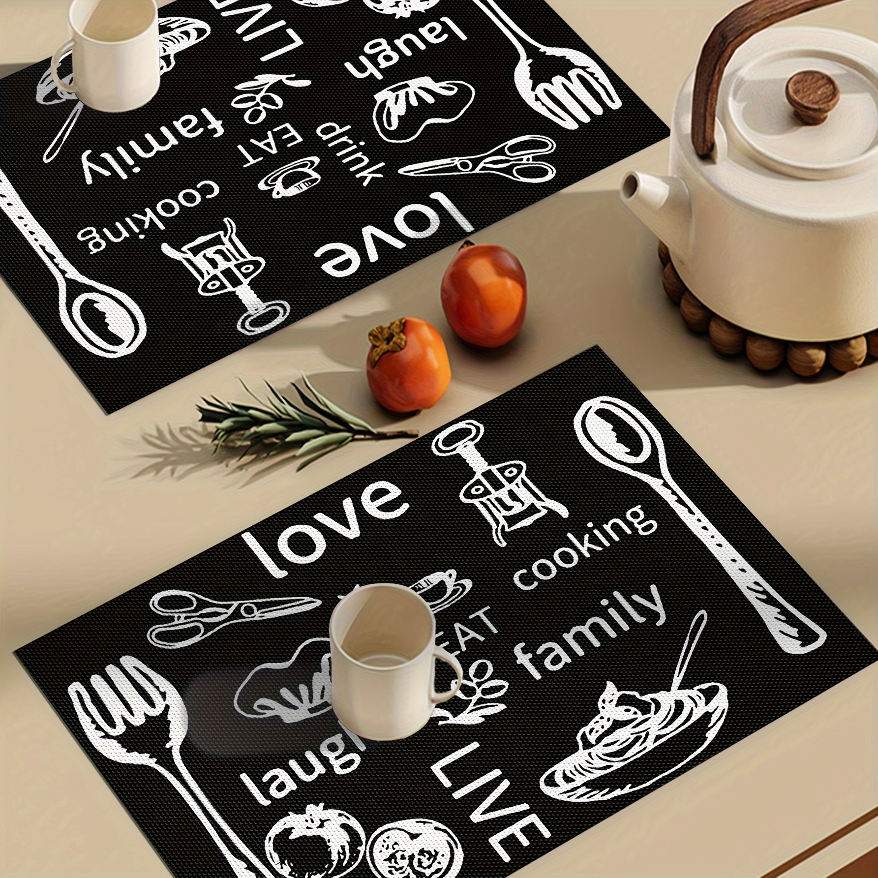 1pc PVC Placemat, Creative Leaf Design Non Slip Table Mat For Kitchen