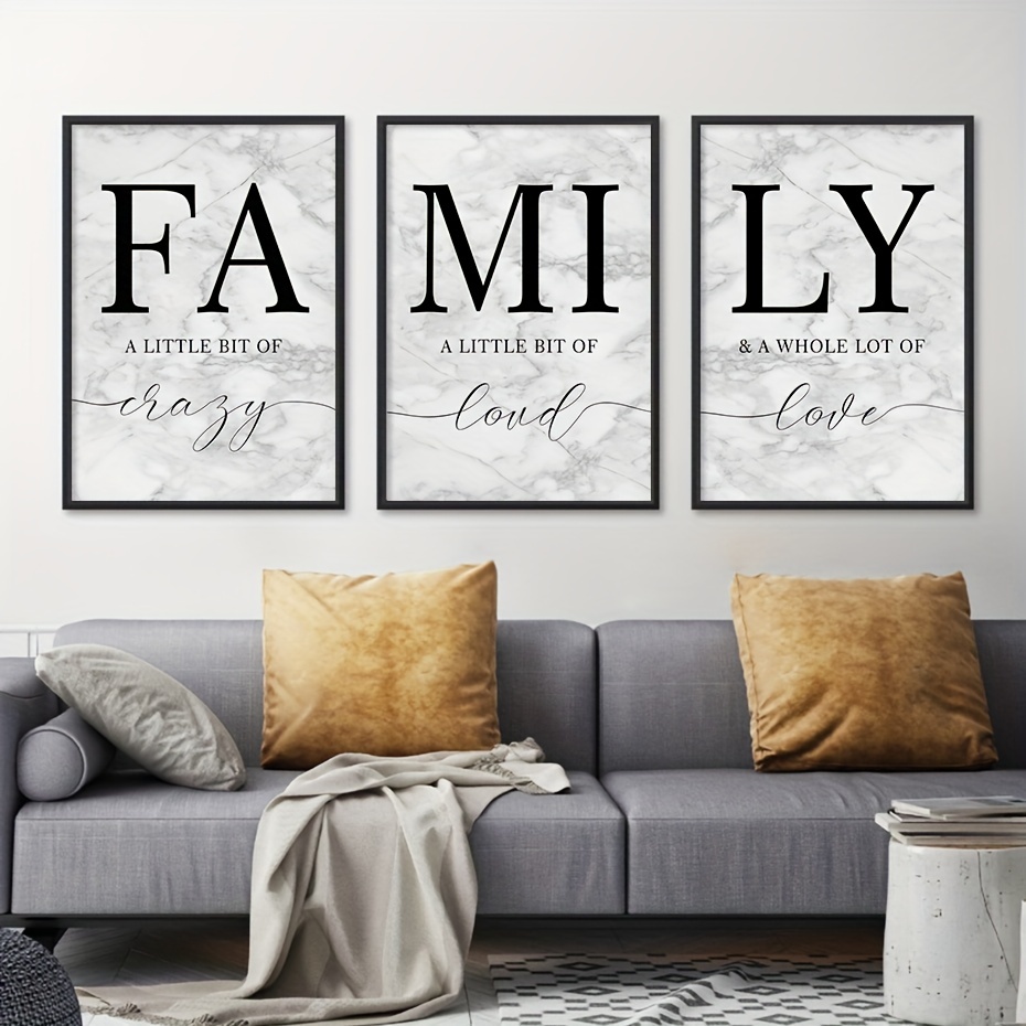 3pcs Impresiones Lienzo Arte Pinturas Arte Pared Familia - Temu Chile