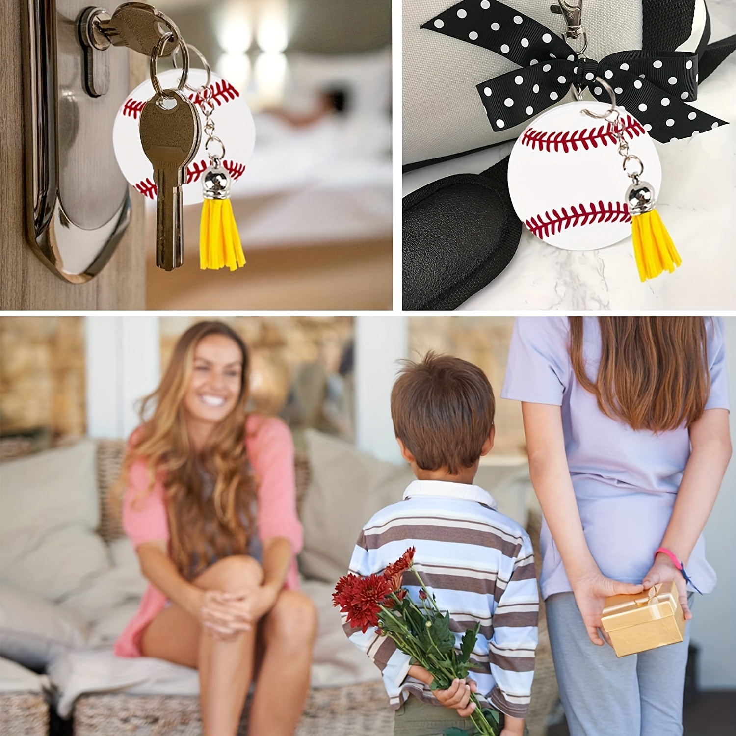 Softball Acrylic Keychain Blanks Kit Softball Keychain Blank Temu