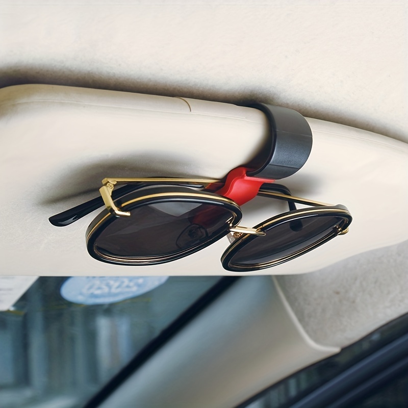 Portaocchiali Auto,Porta Occhiali da Auto Clip Universale Supporto per  Occhiali da Sole Astuccio per Visiera Clip Auto da Sole per Auto con Clip  per
