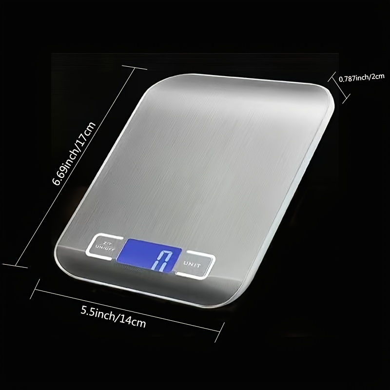 Smart Kitchen Scale - Digital Weighing Balance For Cooking And Baking -  Stainless Steel Design - 2x Aaa Batteries Included - Temu