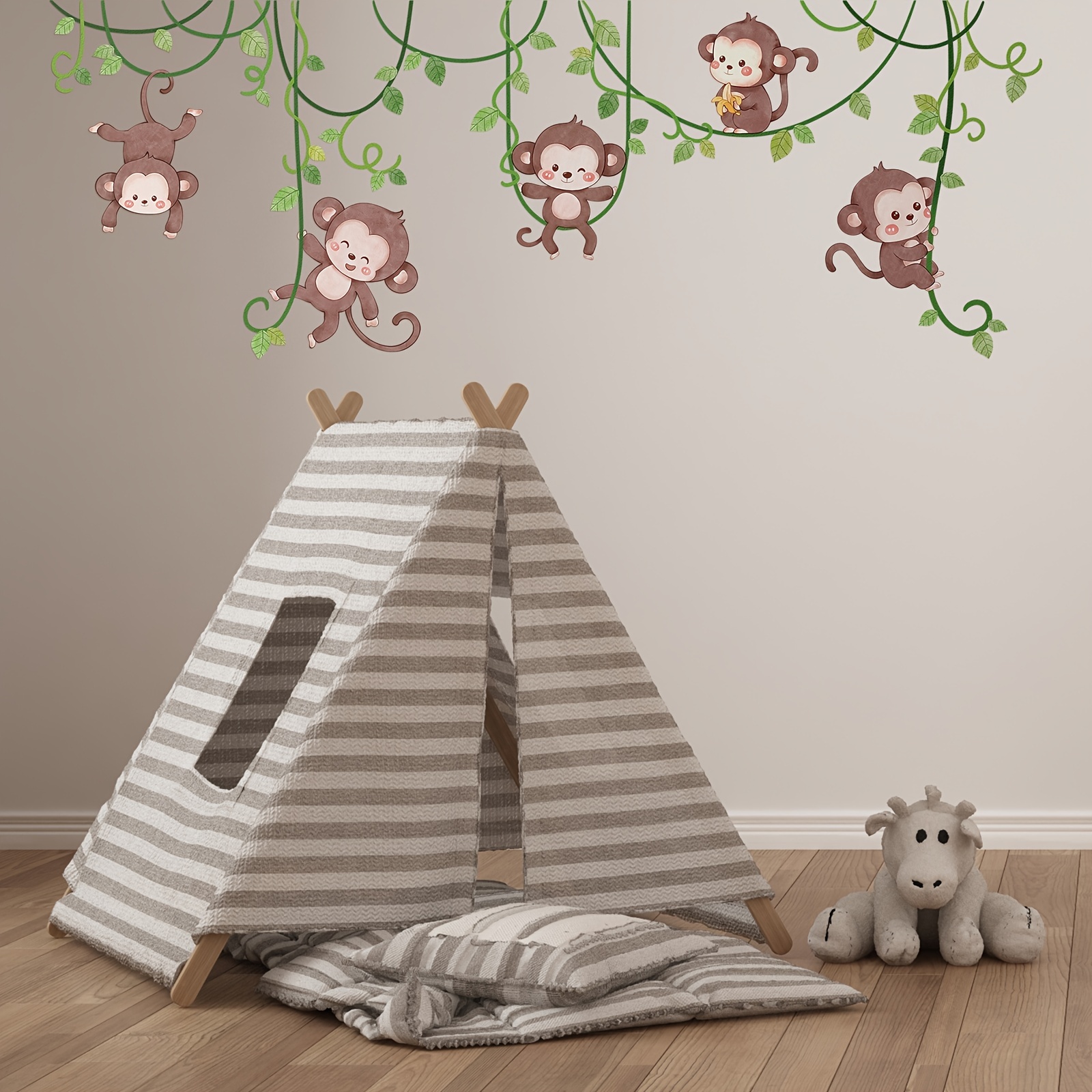 decalmile Pegatinas de Pared Animales de la Jungla Vinilos Decorativos Mono  León Safari Adhesivos Pared Habitación Infantiles Niños Bebés Guardería -  La Tienda de los Bebés 👶