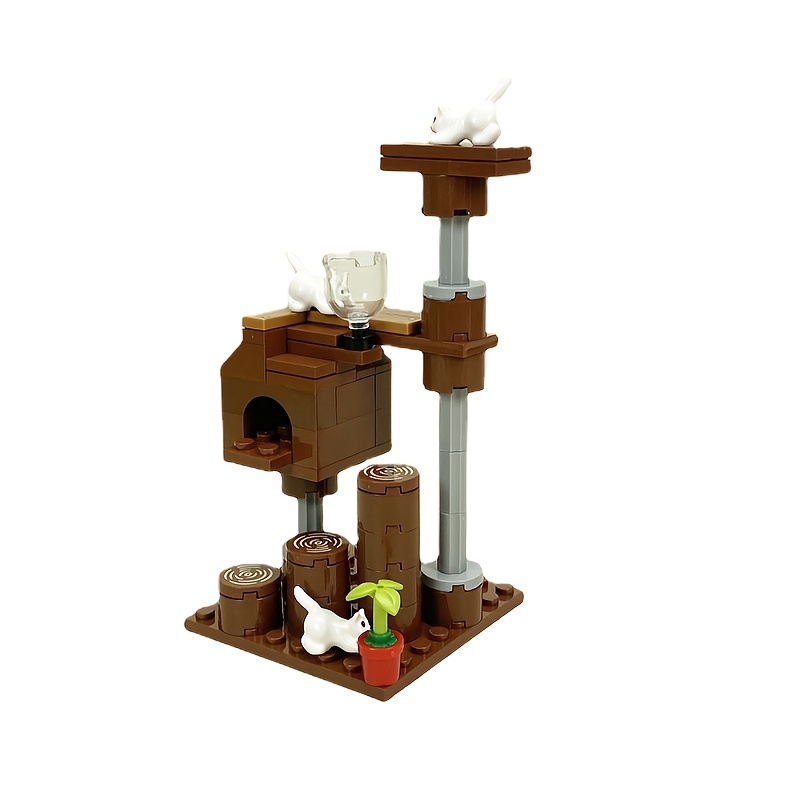 MOC Cattery Building Blocks Toys for Cats House