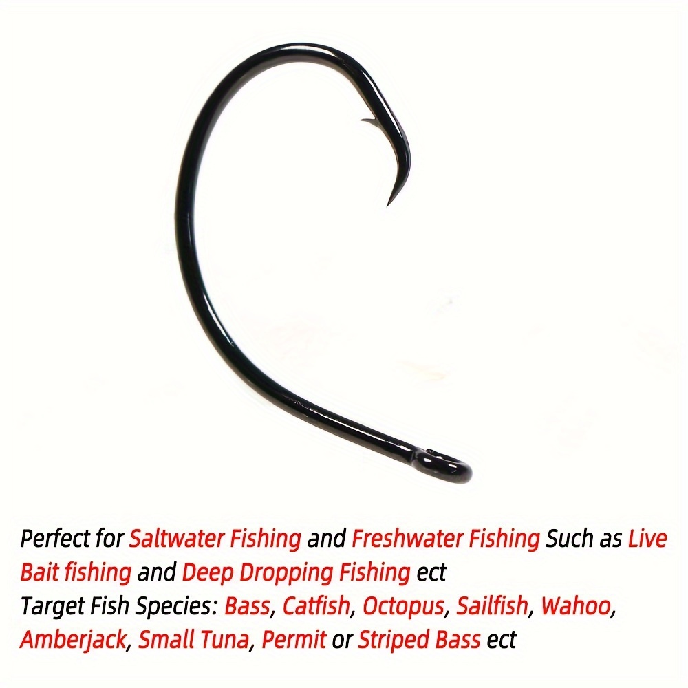 Multi Size High Carbon Steel Circle Hook Saltwater Barbed - Temu New Zealand