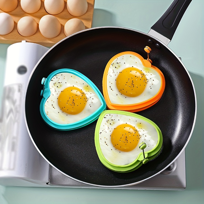 Silicone Egg Rings Heart-shaped - Non Stick Fried Egg Mold