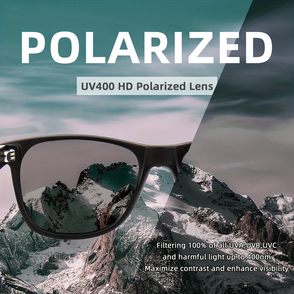 Maxjuli Unisex Polarized Sunglasses: Stylish Wood Grain - Temu
