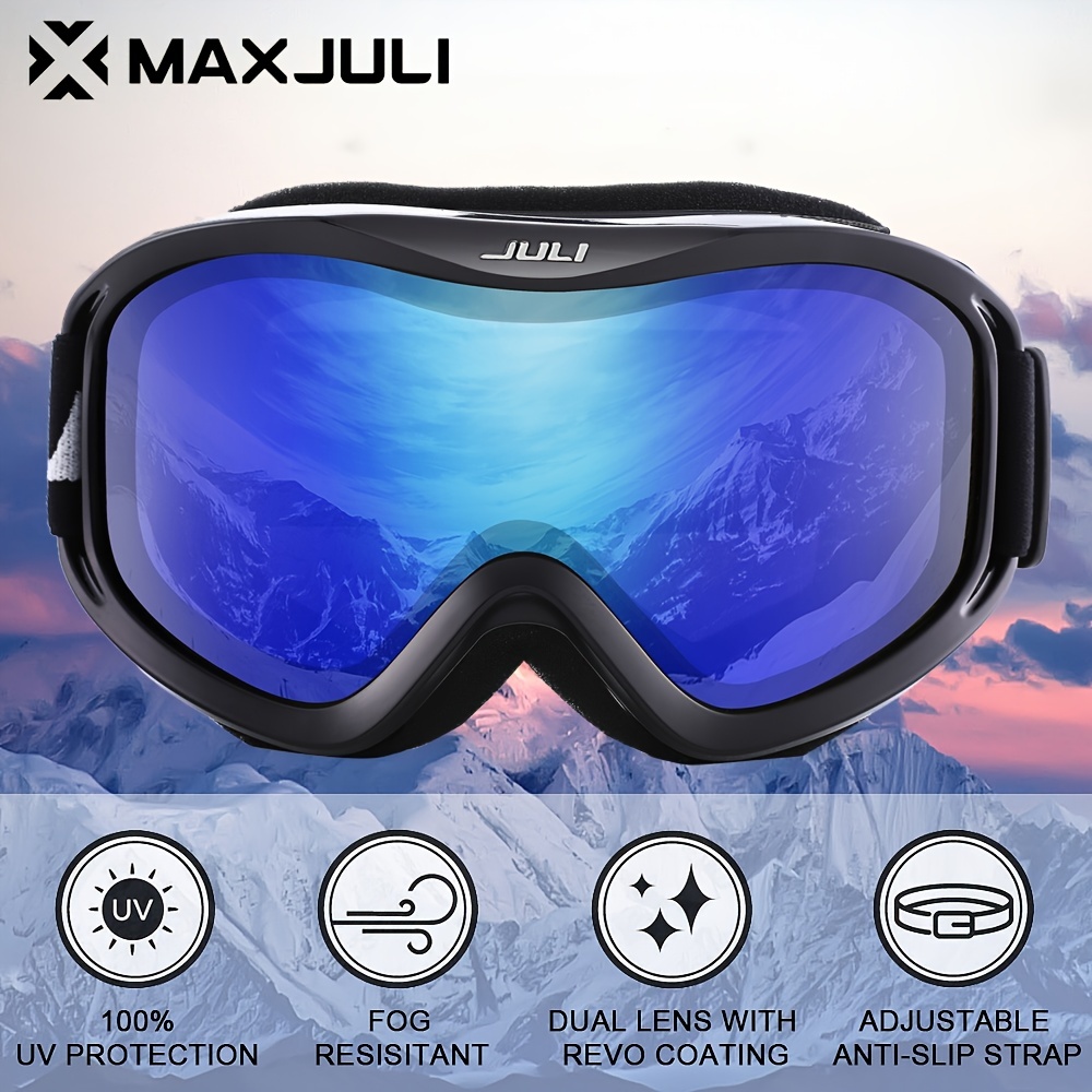 Maxjuli 100 Uv Protection Ski Goggles Snow Snowboard Goggles - Temu