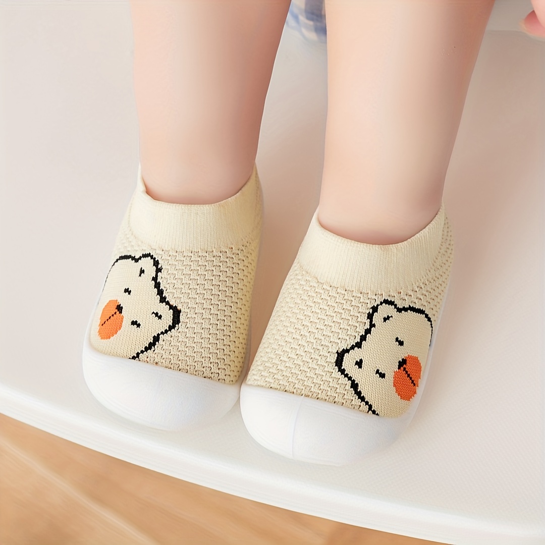 Adorable Bear Design Slip-On Sneakers for Babies & Toddlers - Lightweight, Breathable Mesh Fabric with Rubber Sole, Soft & Comfortable Low-Top Shoes for Boys & Girls, Baby Walking Shoes | Breathable Toddler Socks | Rubber Sole Shoes, Toddler Shoes