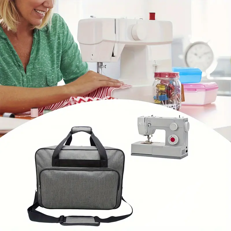 1pc Sewing Machine Carrying Case, Universal Tote Travel Bag Compatible With  Most Standard Machines, Portable Padded Storage Dust Cover With Pockets For  Sewing Machine - Arts, Crafts & Sewing - Temu