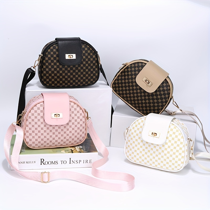 1 Crossbody Bag For Women, Geo Pattern Shoulder Bag With Coin Purse - Temu