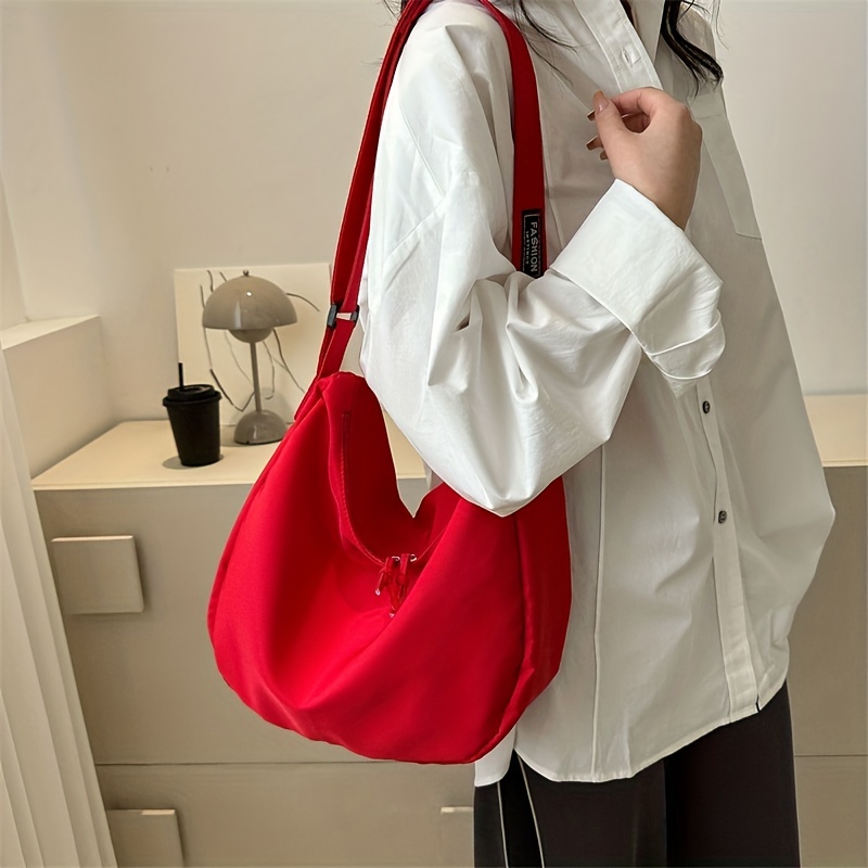 Large Capacity Hobo Bag, Trendy Nylon Shoulder Bag, Casual Handbag &  Crossbody Purse For Women & College Students - Temu
