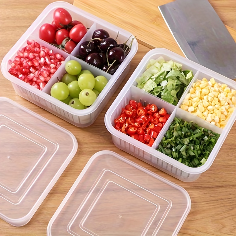 Kitchen Food Storage Container With Dividers For Refrigerator, Freezer,  Onion, Garlic, Ginger And Meat
