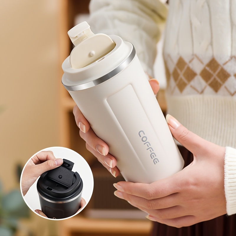 380ML/510ML Stainless Steel Car Coffee Cup Leakproof Insulated Thermal  Thermos Cup Car Portable Travel Coffee Mug 