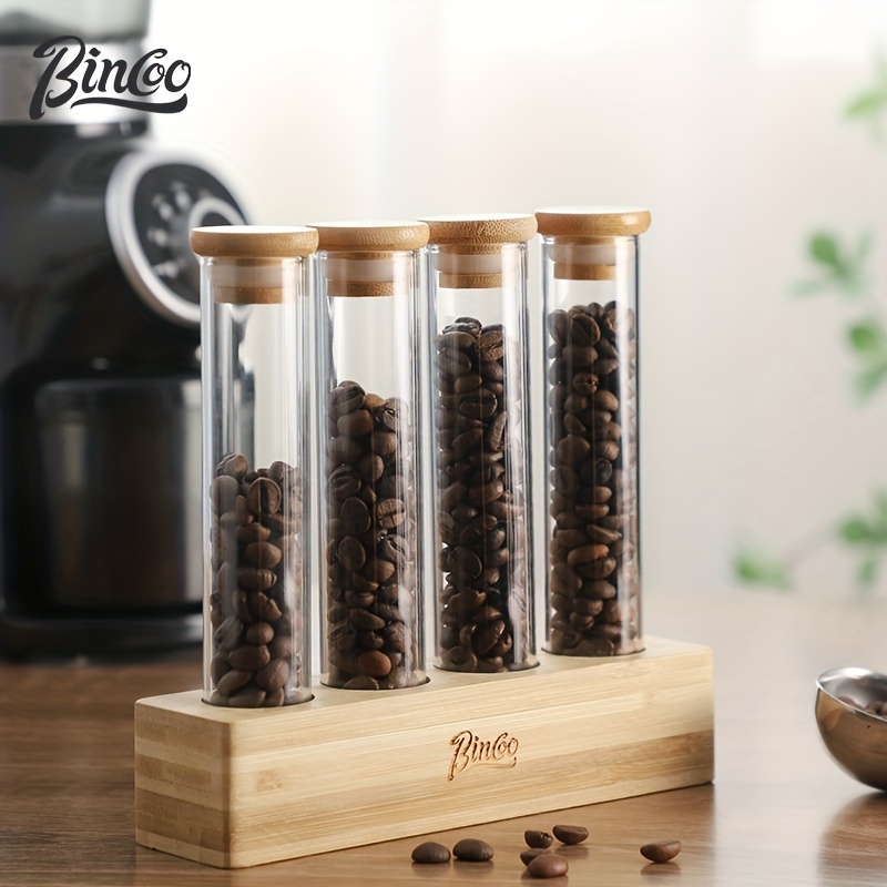 Bincoo Coffee bean storage jar Food grade glass sealed container