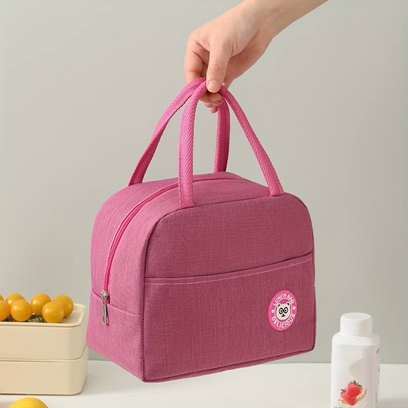

Portable Waterproof Lunch Bag, Insulated Thermal Bento Bag, Tote Handbag For Picnic Travel Outdoor