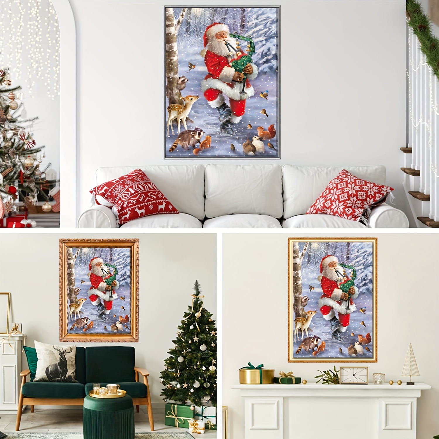 Dancing Santa Claus Diamond Painting Kits For Adults 5d - Temu