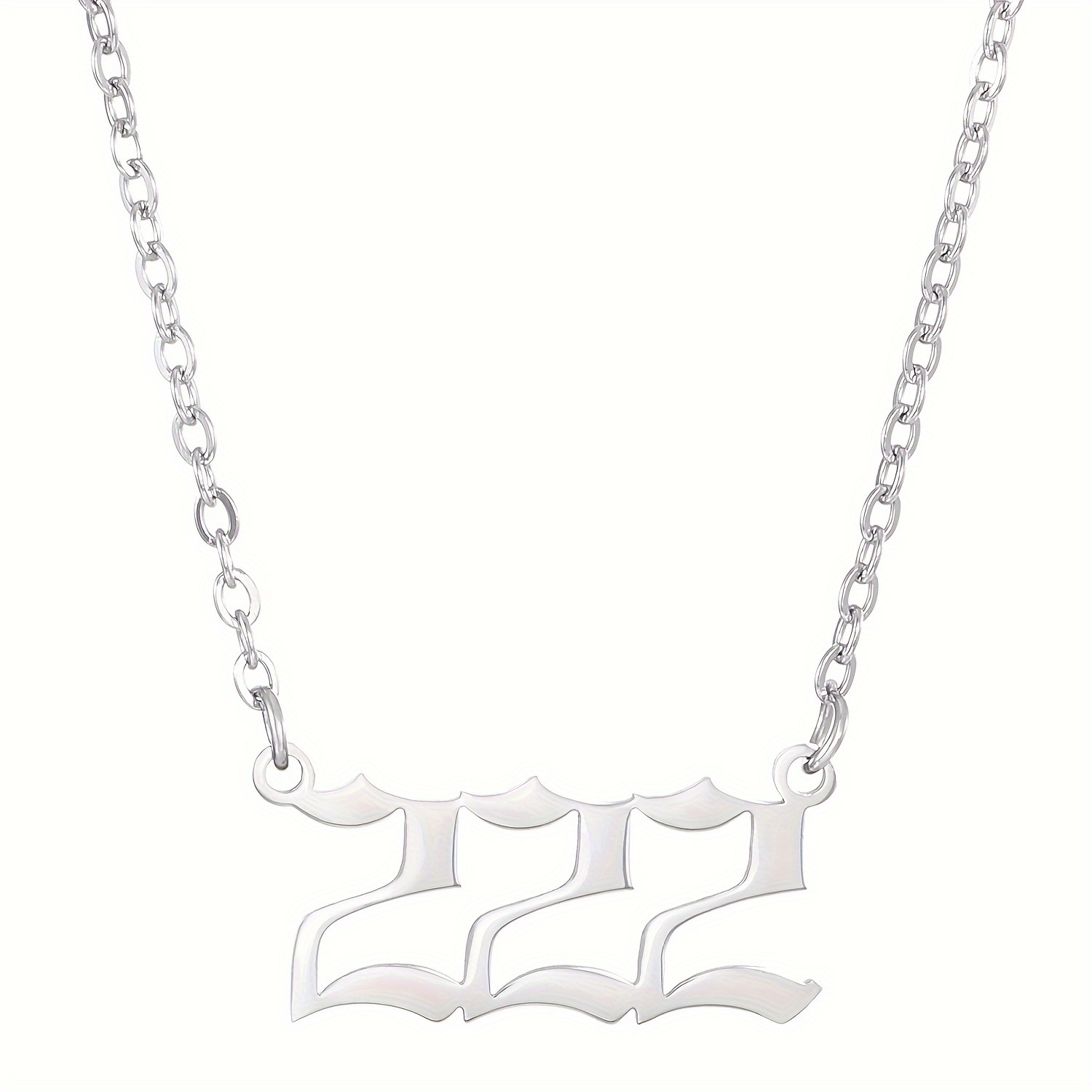 Personalized Stainless Steel 1-9 Number Pendant Necklace