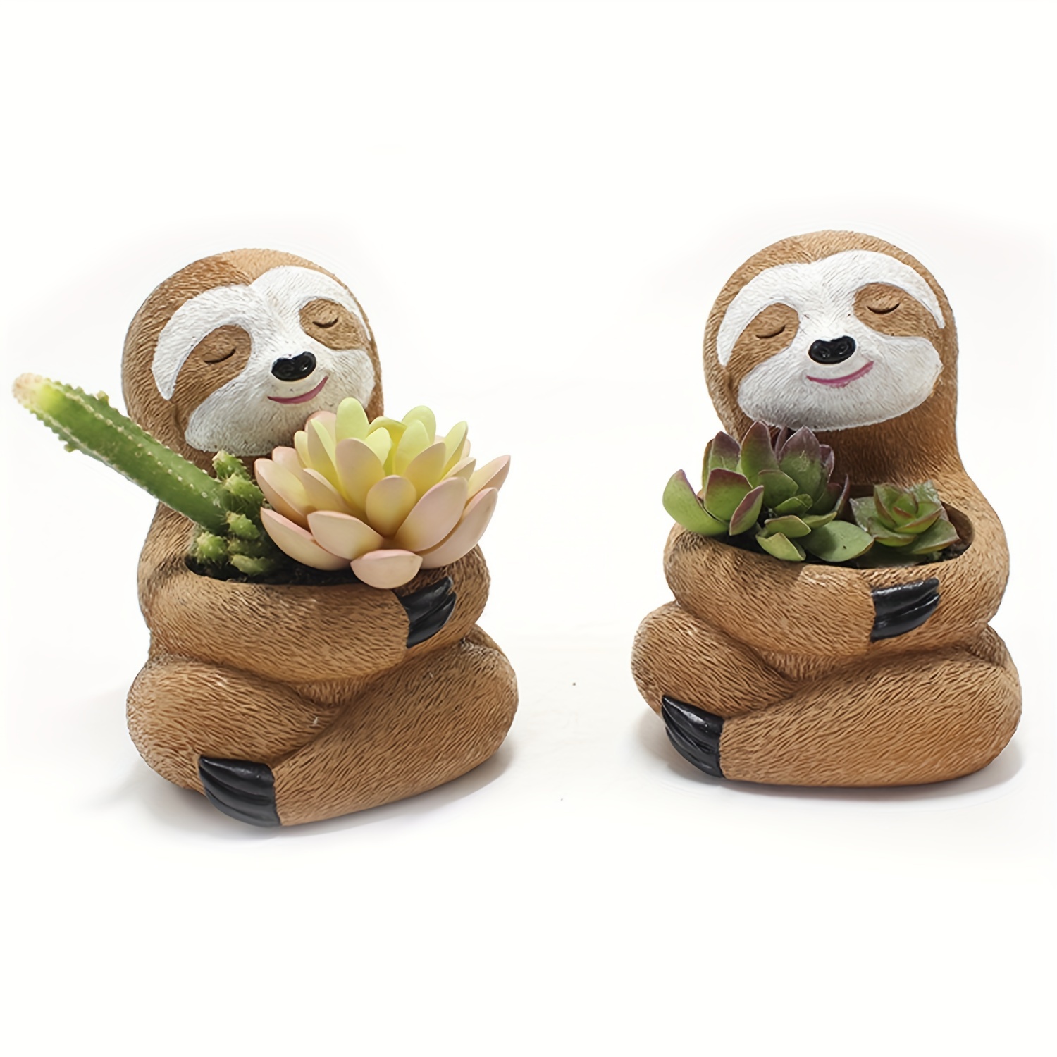 Sloth Statue Succulent Planter Pot Cute Sloth Gifts - Temu