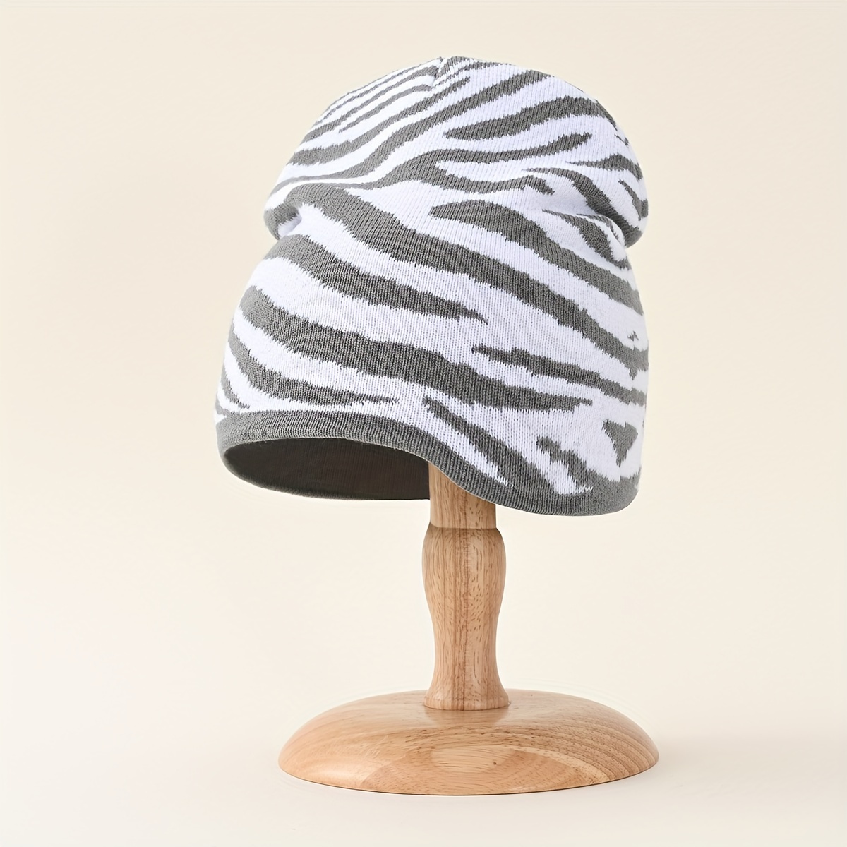 Zebra Knit good Hat