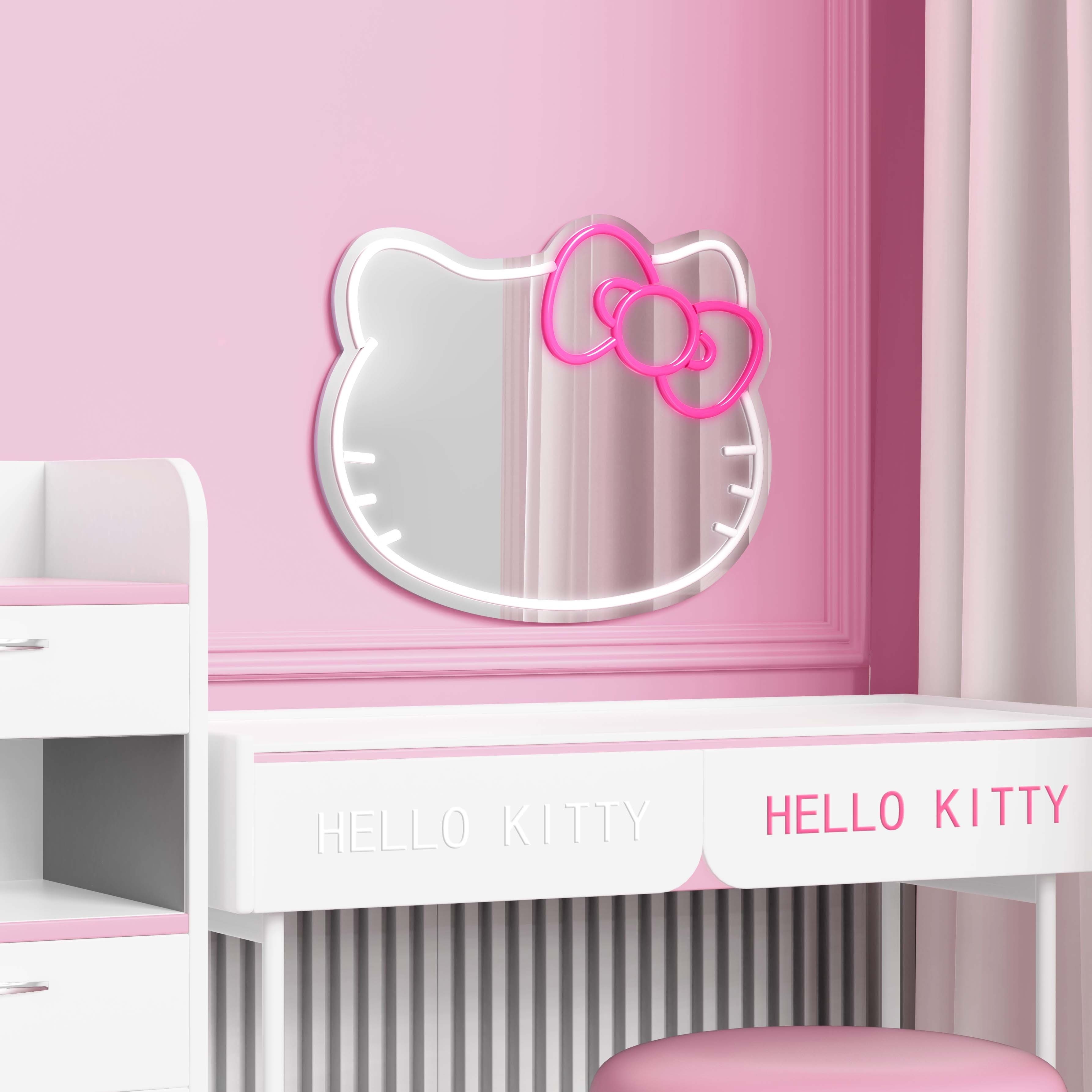 Hello Kitty Pink Safe Mirror for Glamour Girl Room 