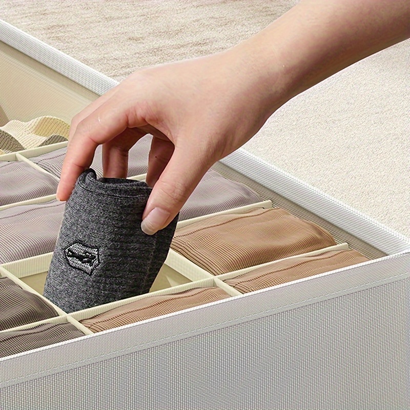 Multi grid Underwear Drawer Storage Box Foldable Clothes - Temu United  Kingdom