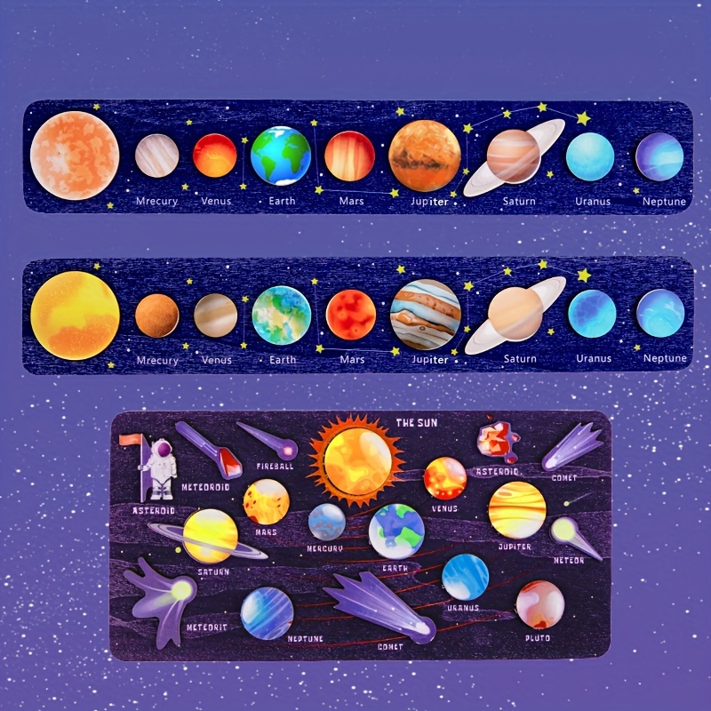 Wooden Puzzles For Toddlers Space Puzzle For Solar System - Temu