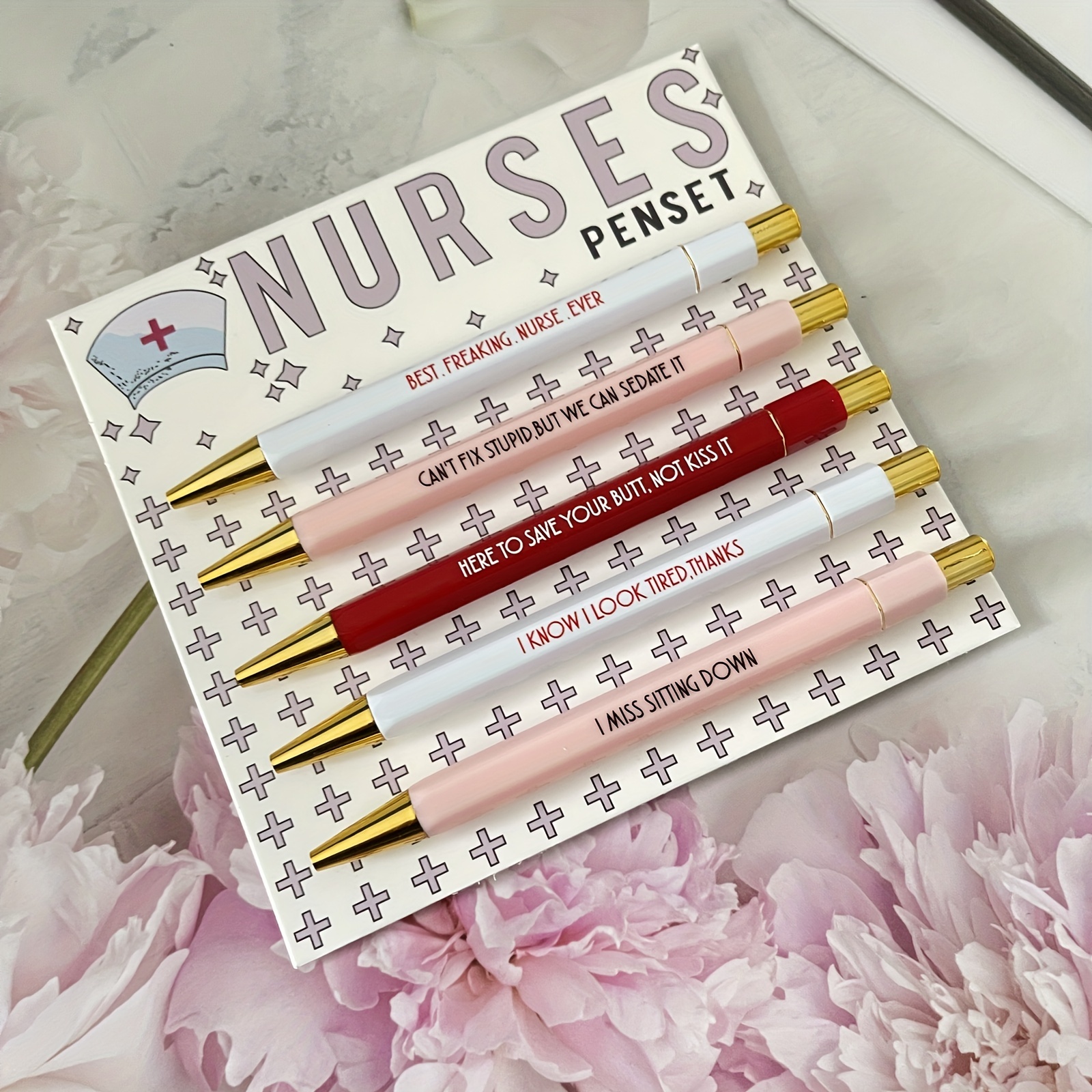 11 Pcs Funny Pens Novelty Daily Pen Set Gift for Coworkers Nurses