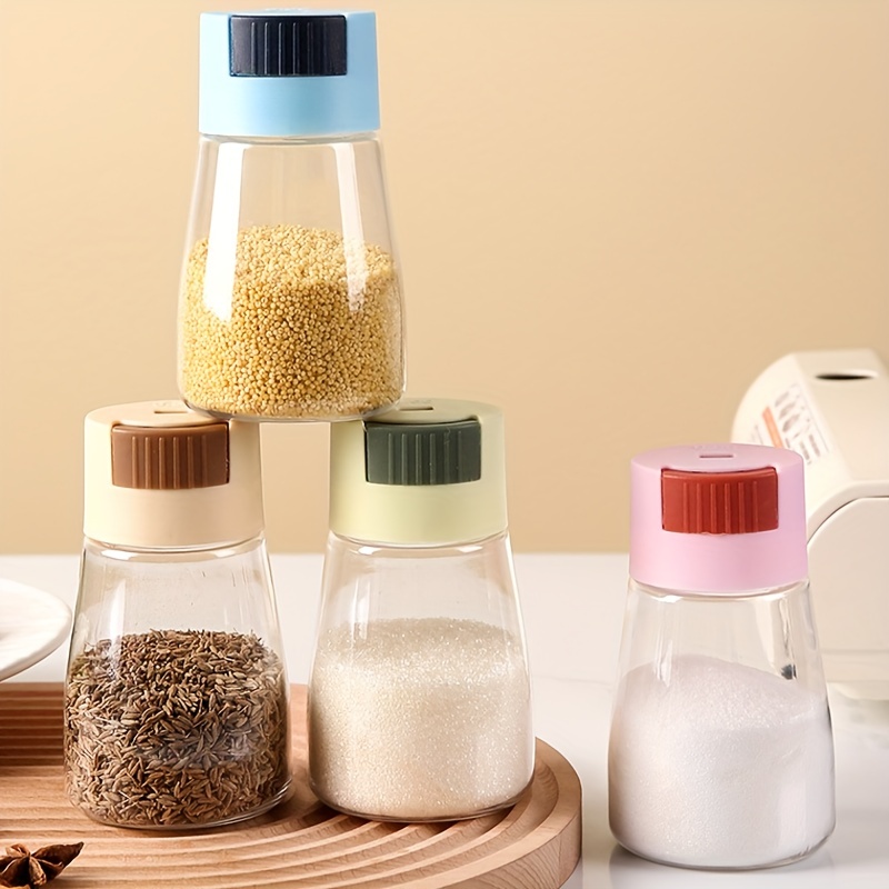 Quantitative Salt Jar Seasoning Bottle Set, Kitchen Salt Dispenser