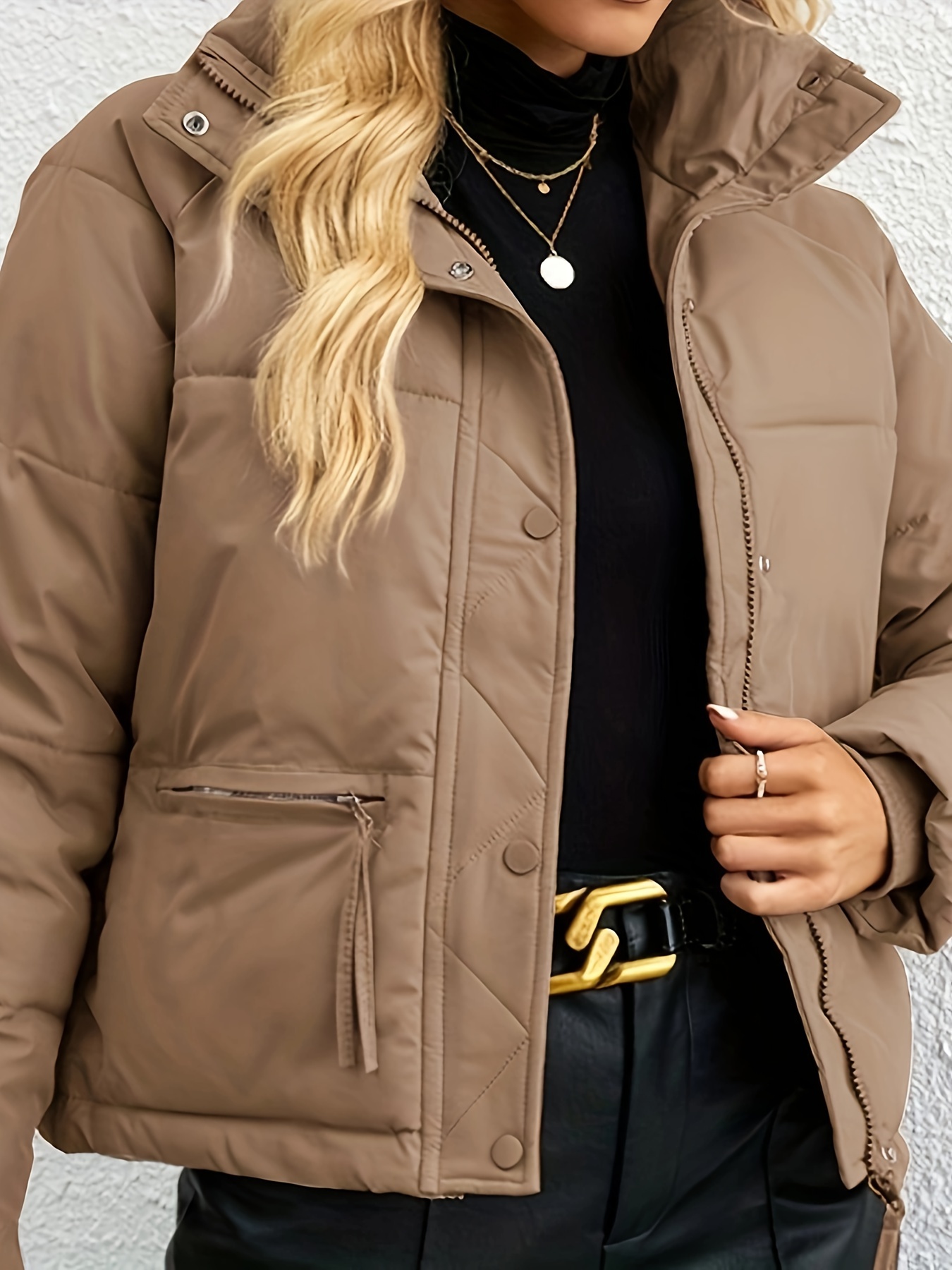 Khaki colored hot sale jacket women's