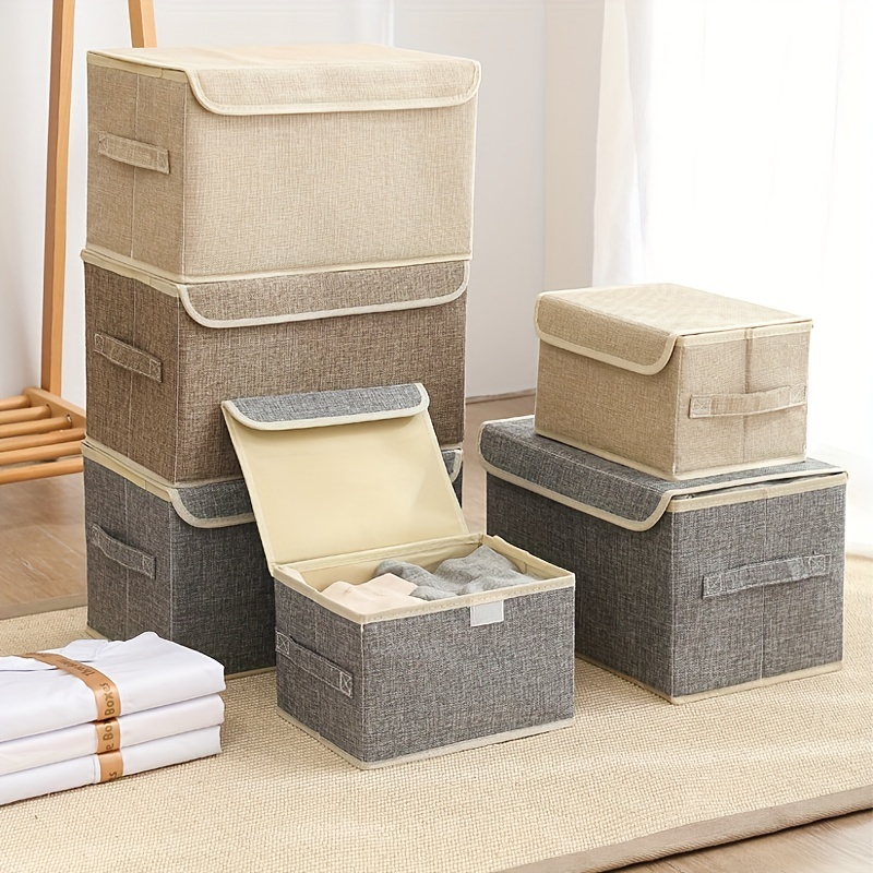 Jumbo Storage Box Lid Soft Rope Handles Closet Clothes - Temu