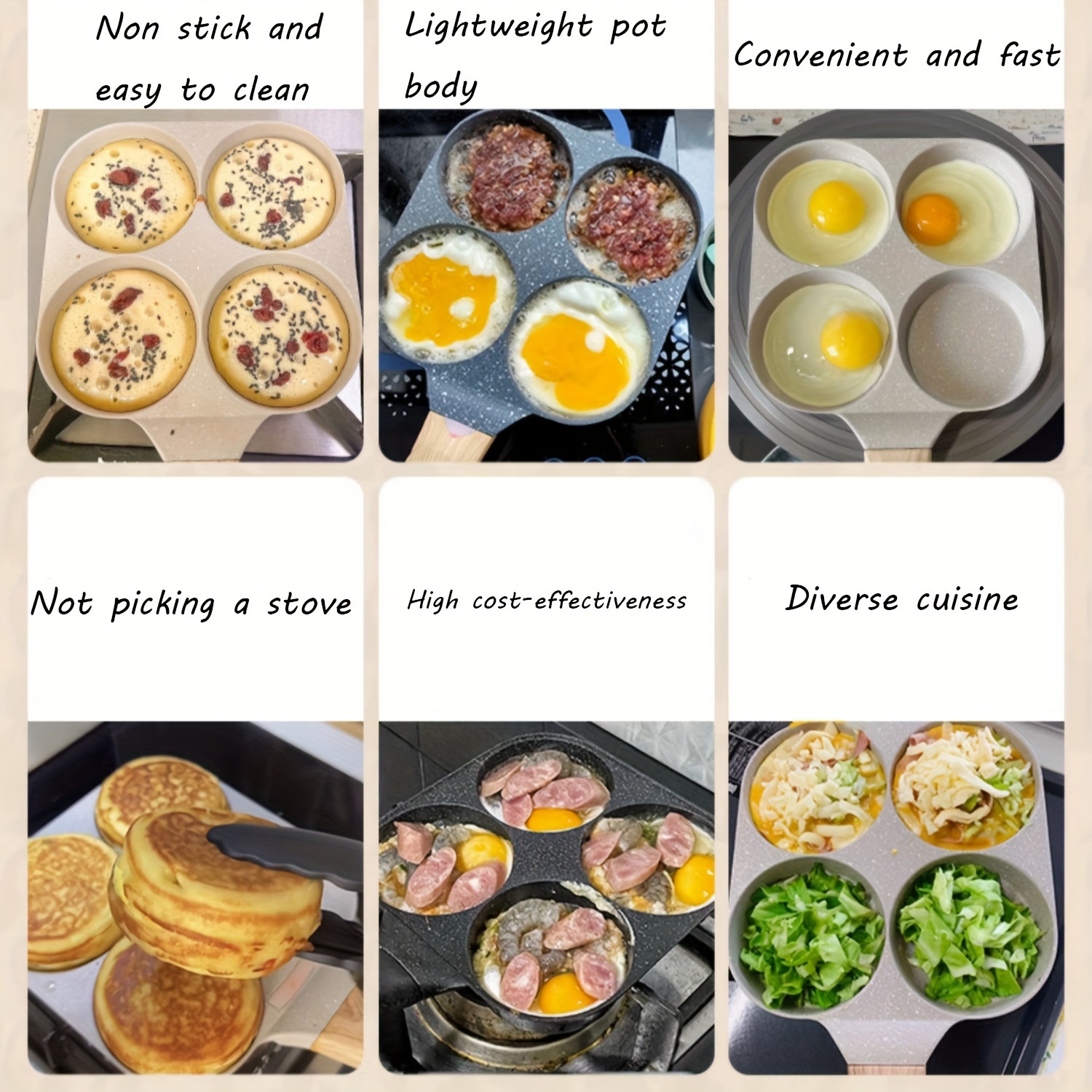 Kitchen Tools Egg Mold Pan Flip Omelette Mold Breakfast Egg Frying