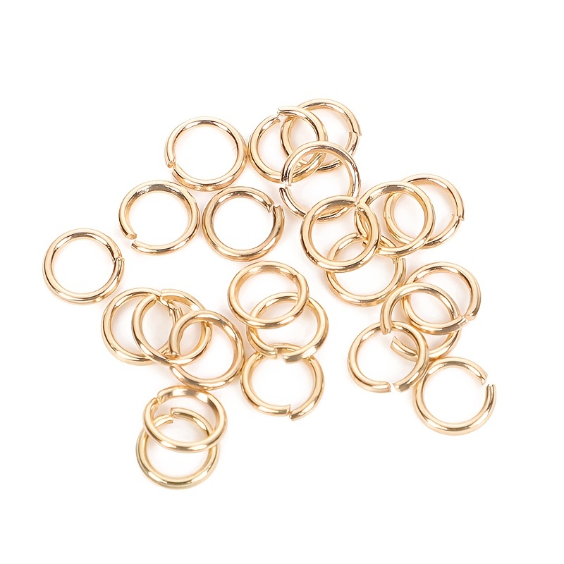 CRAFTMEMORE Open Jump Rings, Split Rings Connectors for DIY Jewelry Finding  Making Craft Accessories (6.4 mm x 100pcs, Antique Brass)