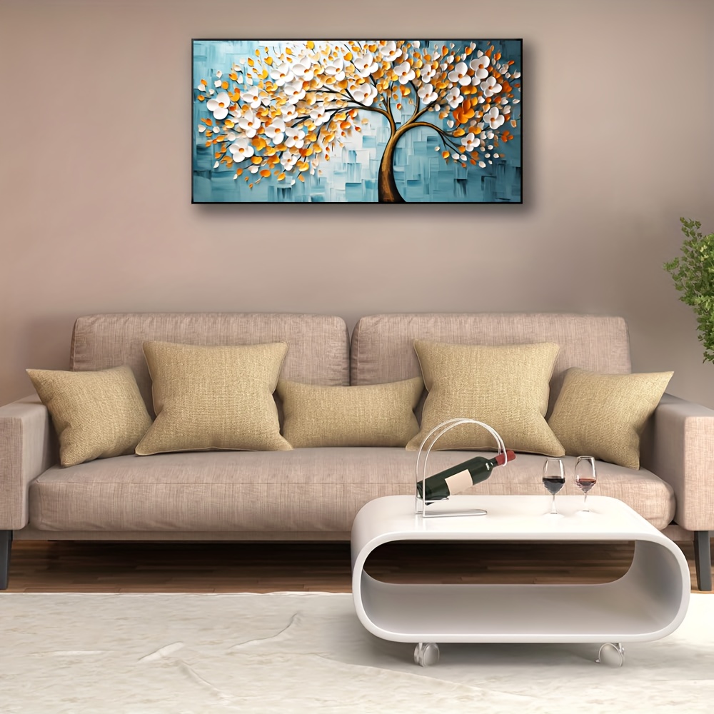 3 Unids/set Art Canvas Print Posters, Texture Palette Knife Tree Canvas  Wall Art Paintings, Ilustraciones Pintura Pared Sala , Dormitorio, Baño,  Oficina, Pasillo, Decoraciones Pared, Sin Marcos