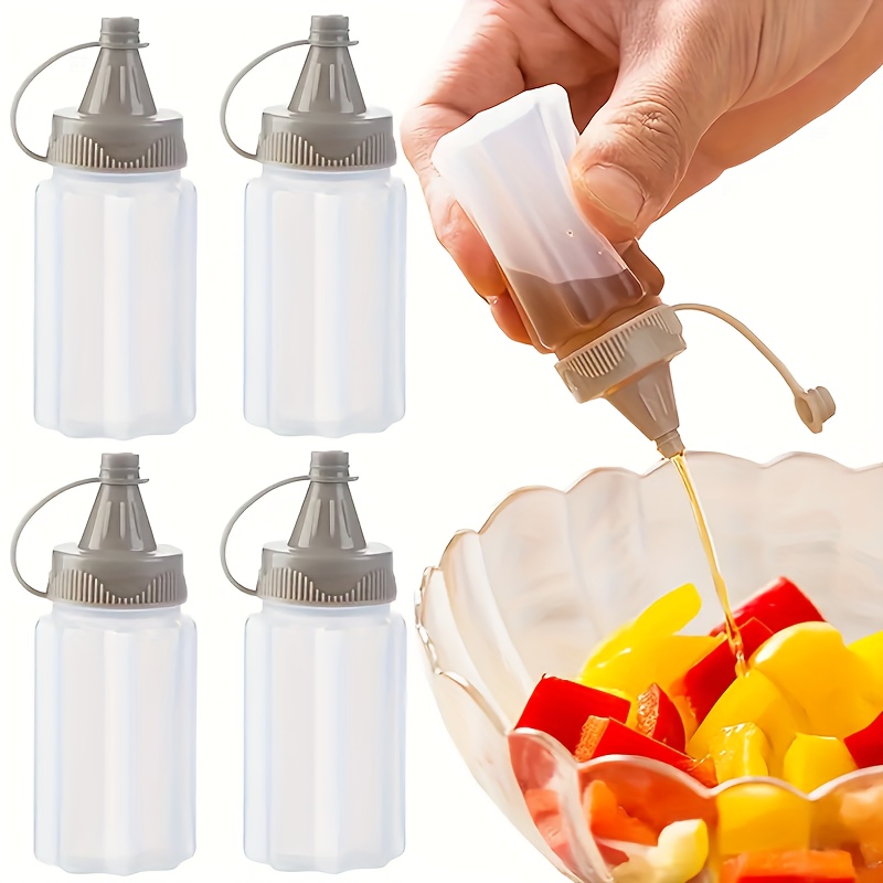 Refillable Plastic Squeeze Condiment Bottles - Oil Dispenser Bottles With  Twist On Lids For Hot Sauces, Barbecue Sauce, Oil, Condiments, Salad  Dressings - Kitchen Supplies - Temu