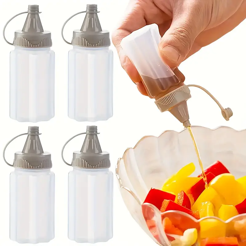 Mini Sauce Bottles, Portable Plastic Sauce Squeeze Bottle For