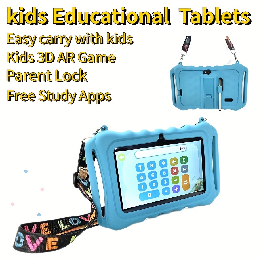 Tablet de 7 pulgadas con cámara dual WiFi de 32 GB Control Parental Google  Play Store  Netflix Android 10 Tablet para niños pequeños y niñas