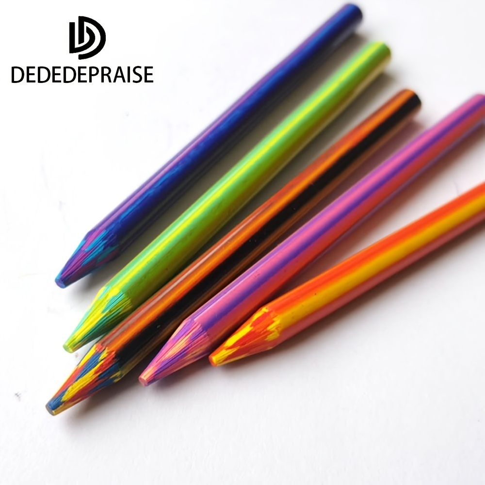 Rainbow Pencils Quality Soft Core Leads Multi Colored - Temu