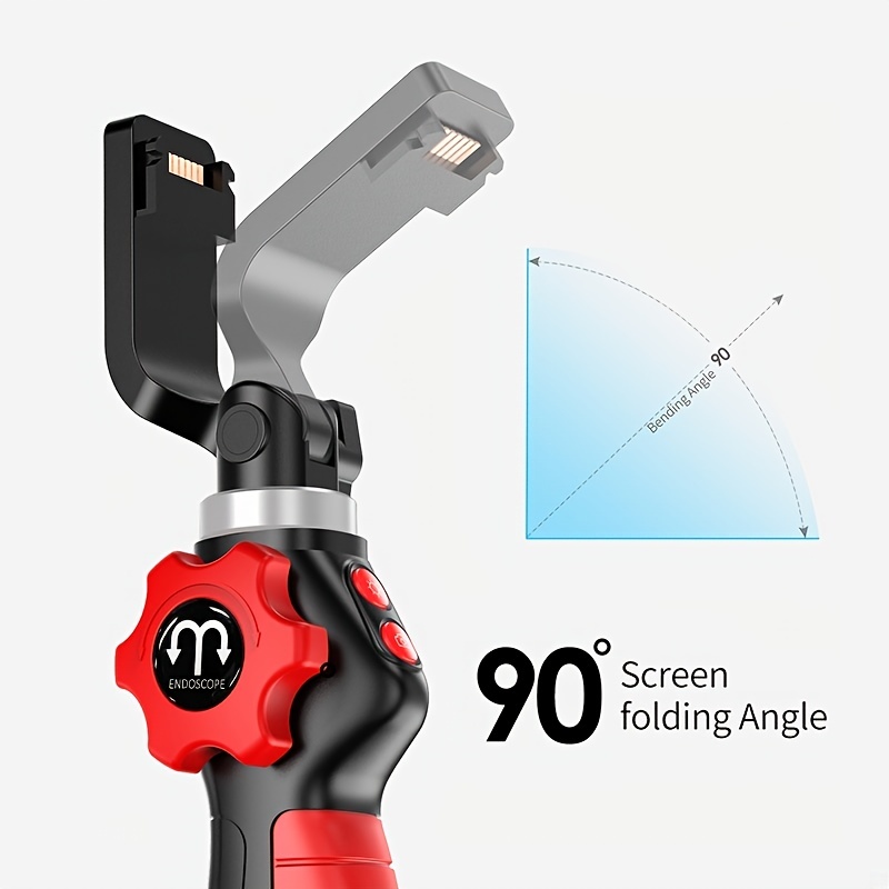 Endoscope À Double Objectif 1pc Avec Sonde Rotative À 360 - Temu France