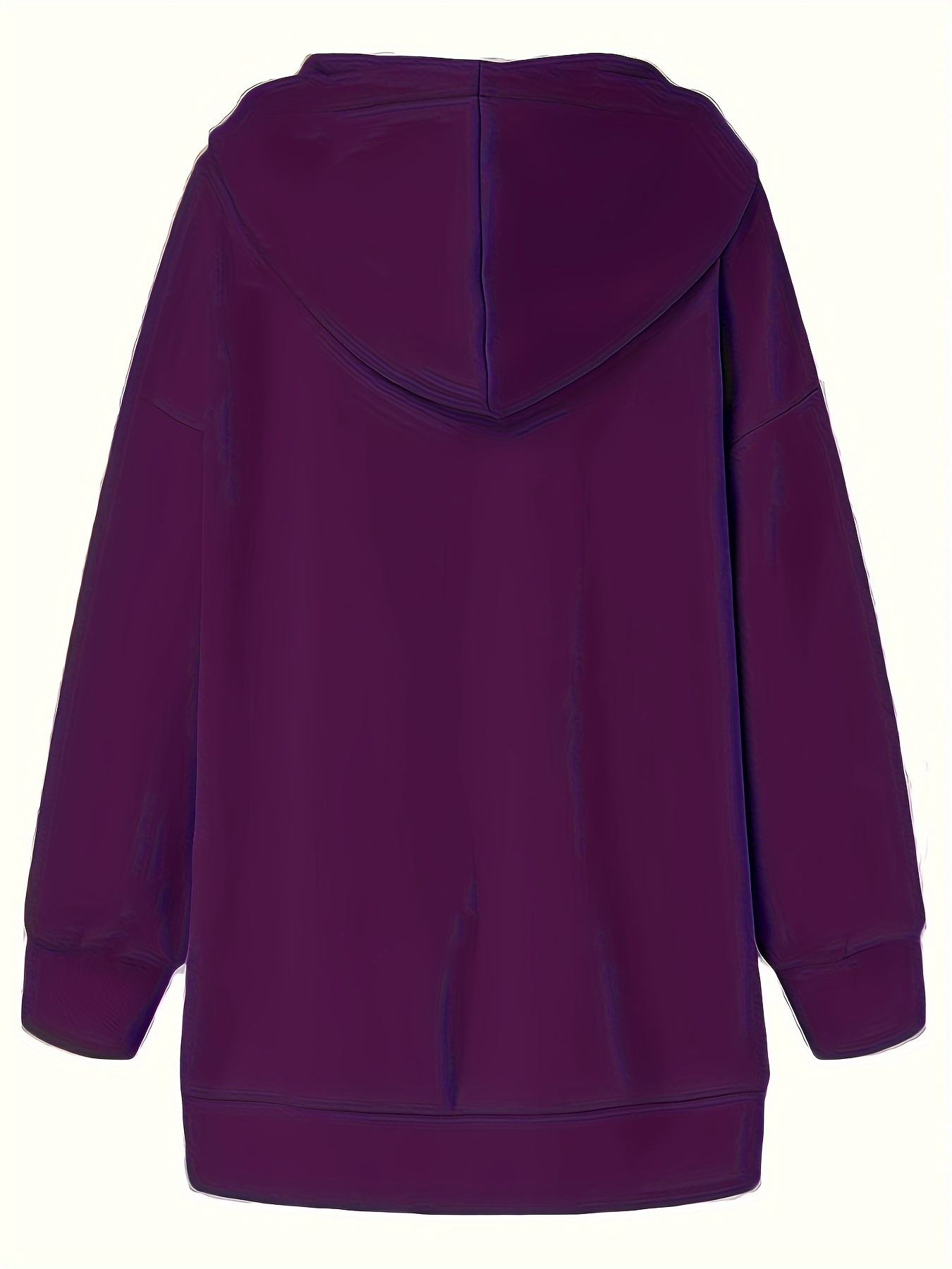 Woman Within Plus Size Better Fleece Zip-Front Hoodie Long Oversized  Sweatshirt - 2X, Radiant Purple