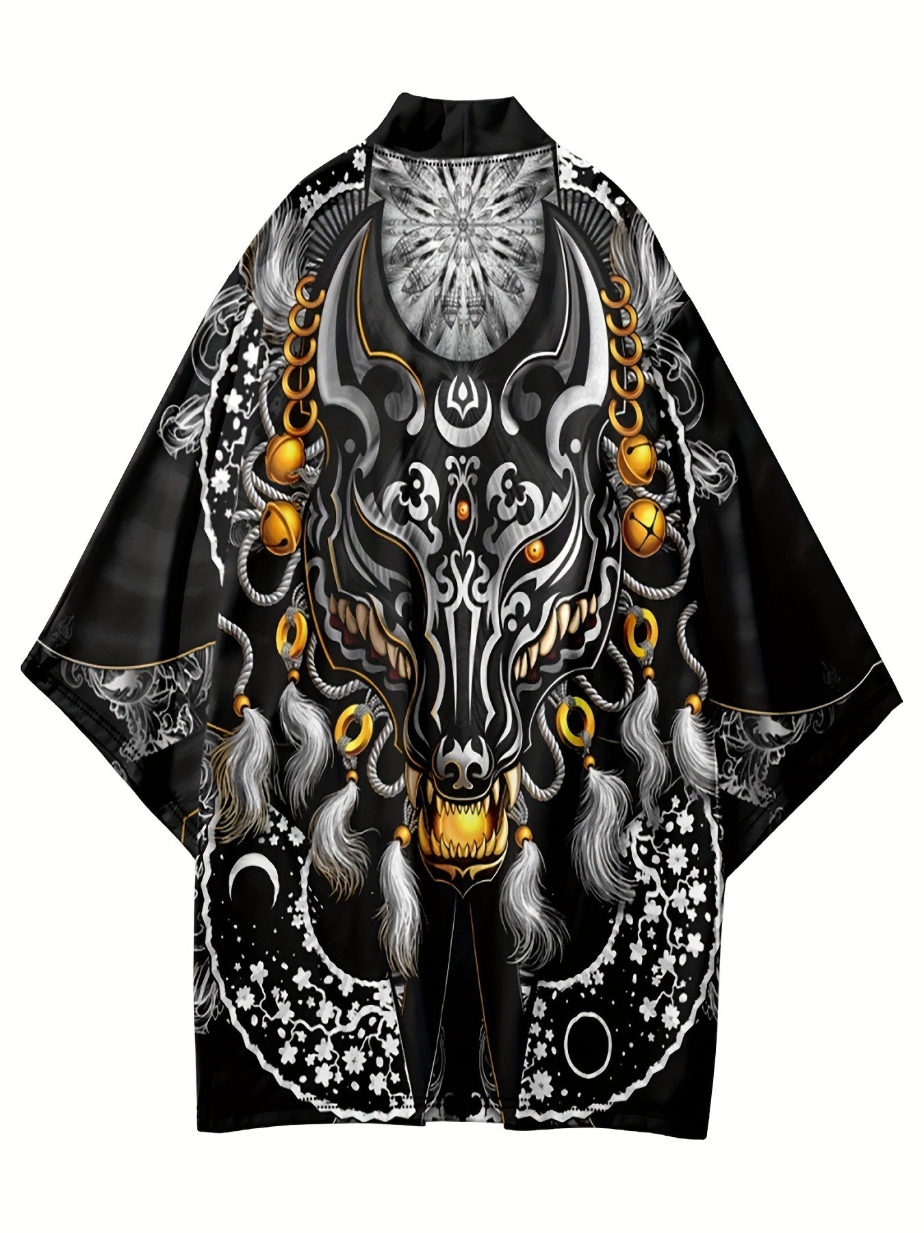 Plus Size Men's Thobe, Dragon Print Cardigan Kimono Loose Fit Festival  Clothing All Seasons, Men's Clothing - Temu