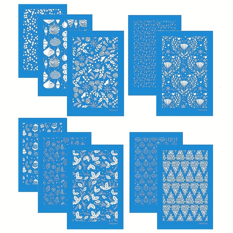 Christmas Silk Screen Stencils Polymer Clay Reusable Holiday - Temu