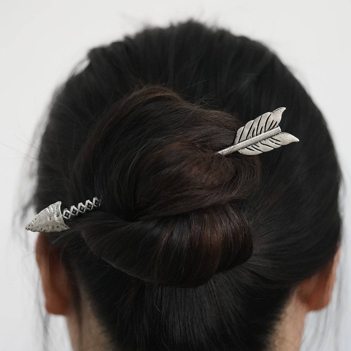 

Épingles À Cheveux Argentées Vintage En Forme De Flèche, 1 Pièce, Accessoires De Coiffure Élégants Pour Femmes Et Filles