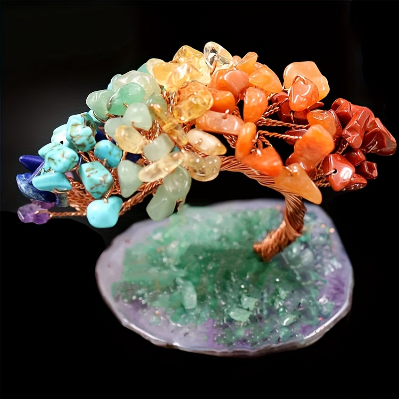 Chakra Tree - 7 Chakra Tree - Crystal Tree of Life - Meditation Decor -  Gemstone Tree - Spiritual Gifts - Crystal Tree for Positive Energy -  Crystal Decoration for Home - Feng Shui Decor : : Home